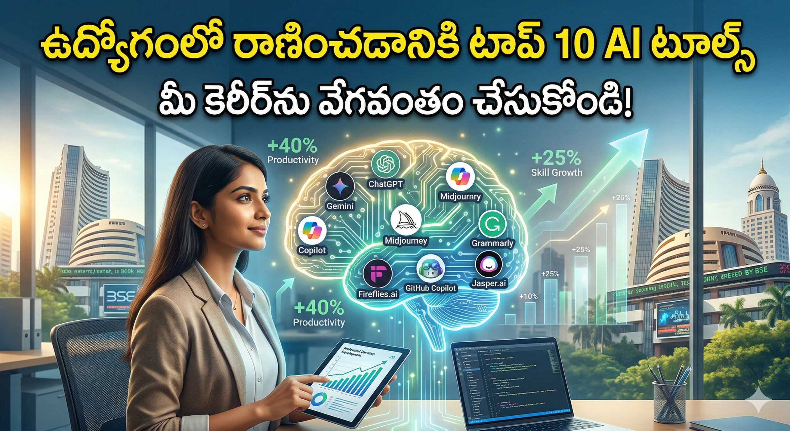 AI Tools ఉద్యోగంలో రాణించడానికి టాప్ 10 AI టూల్స్
