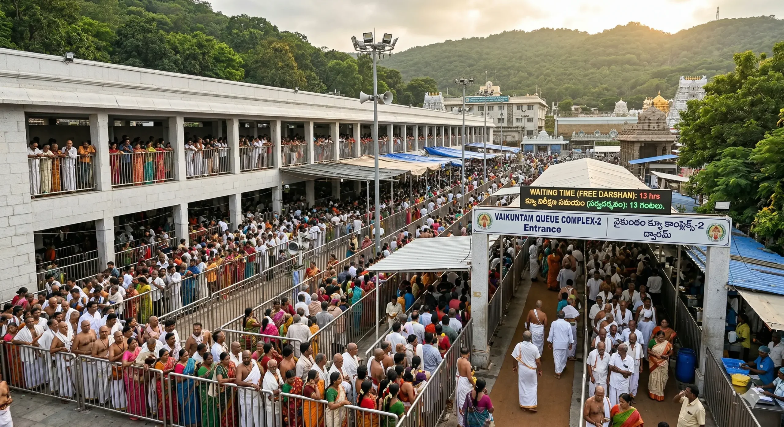 TTD News శ్రీవారి చెంత భక్తుల రద్దీ.. సర్వదర్శనానికి 15 గంటల సమయం