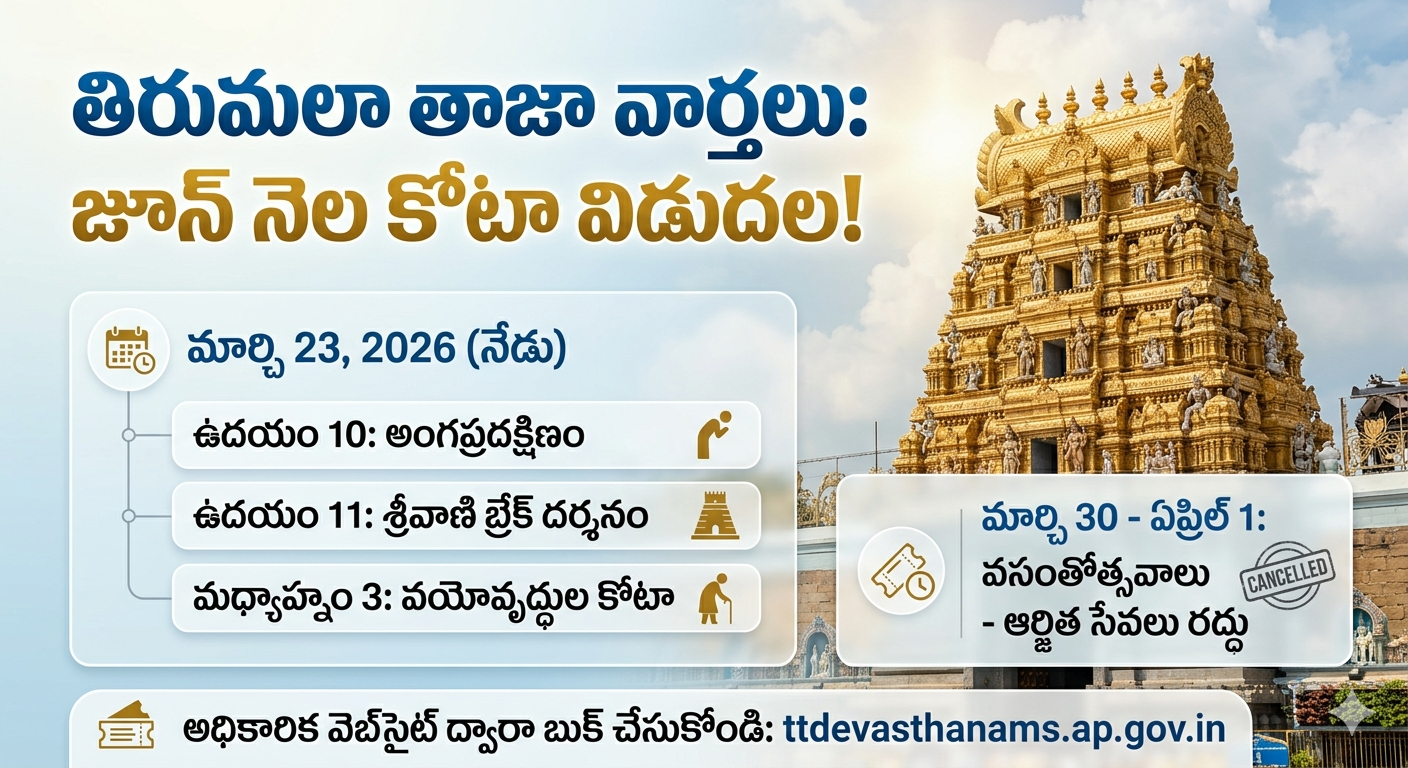 Tirumala Latest Updates శ్రీవారి భక్తులకు తిరుమల తాజా సమాచారం