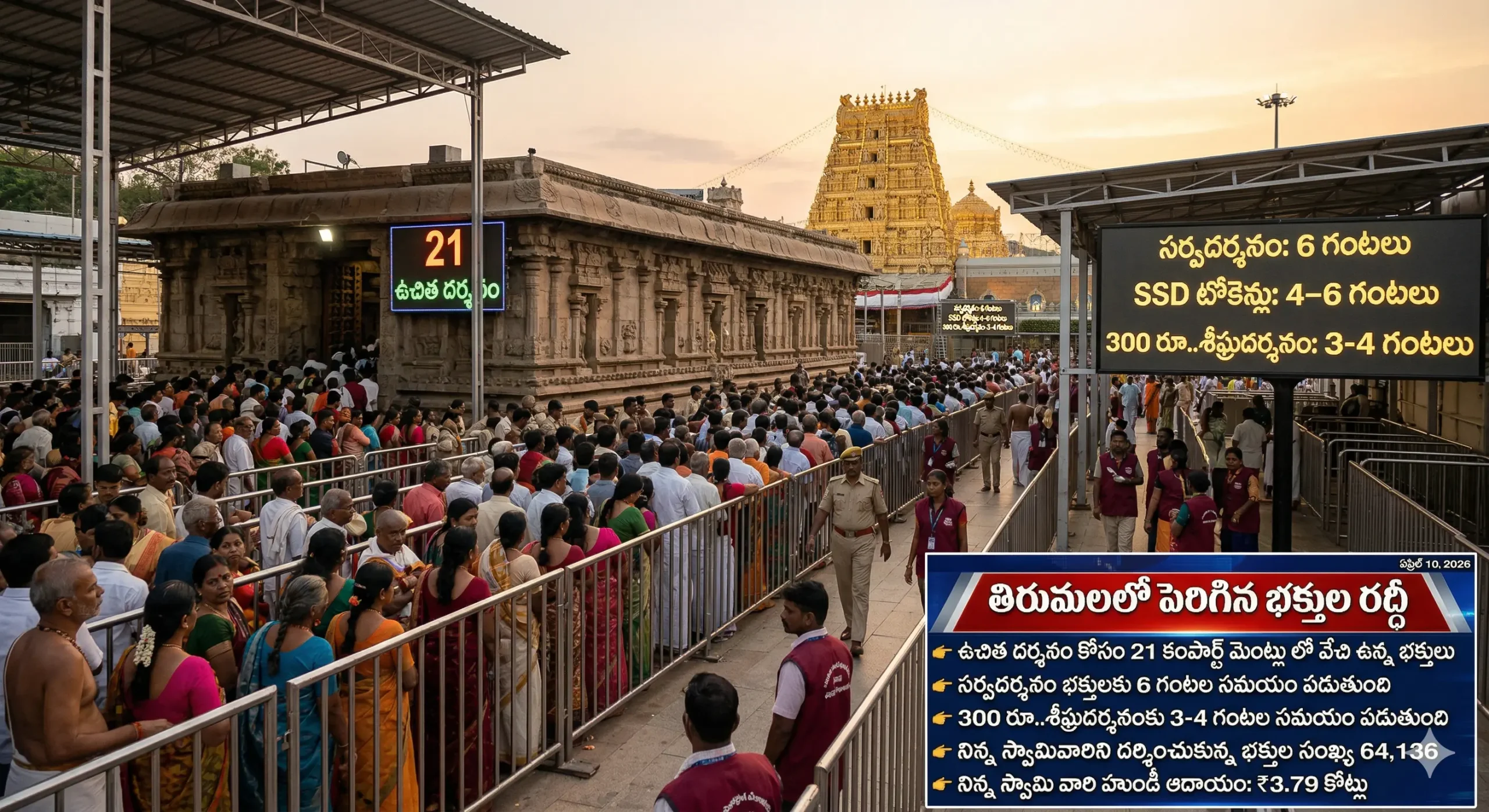 TTD News తిరుమలలో పెరిగిన భక్తుల రద్దీ