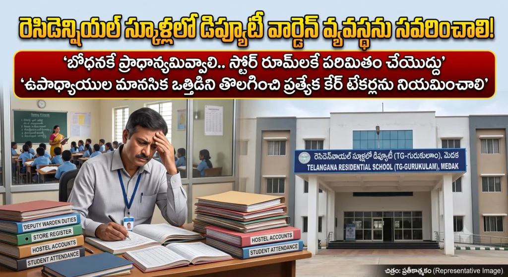 రెసిడెన్షియల్ పాఠశాలల్లో డిప్యూటీ వార్డెన్ వ్యవస్థను సవరించాలి
