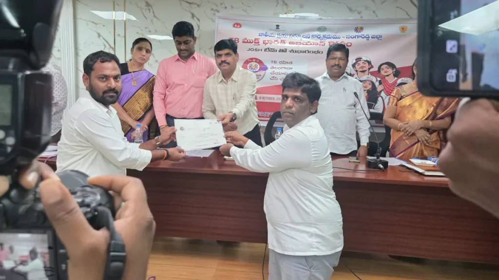 టీబీ ముక్త్ అభియాన్‌లో ఆందోల్ మండల గ్రామపంచాయతీలకు గుర్తింపు