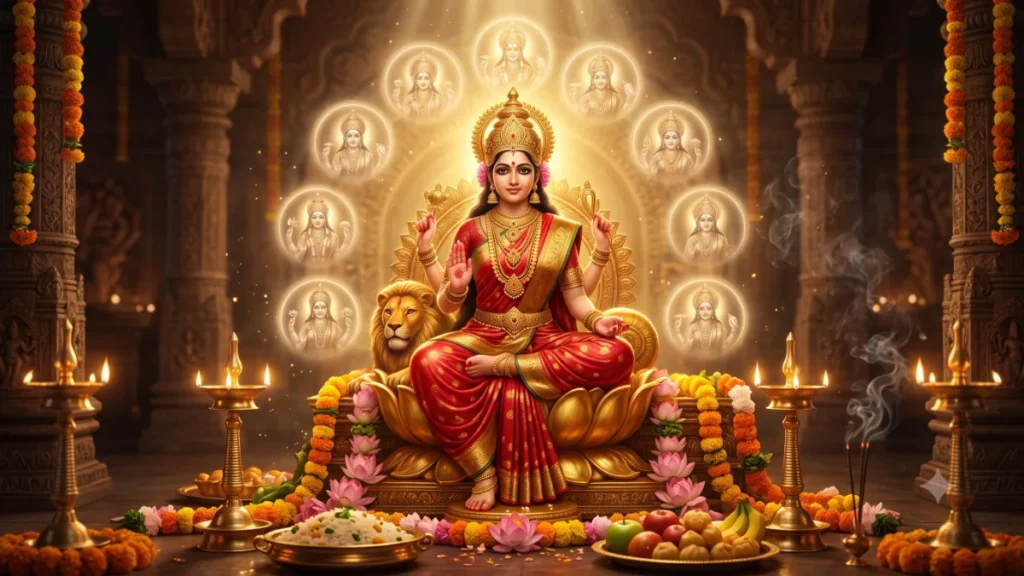 శరన్నవరాత్రుల వైభవం: నవ రూపాలు.. విశిష్ట నైవేద్యాలు.. శుభ వర్ణాలు శరన్నవరాత్రుల వైభవం: నవ రూపాలు.. విశిష్ట నైవేద్యాలు.. శుభ వర్ణాలు